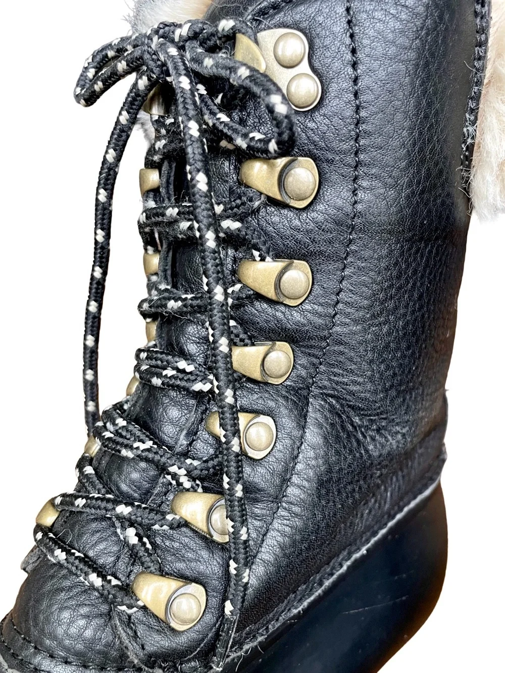 goop x Sperry Luxe Leather Shearling Duck Boots Size 10 - Picture 3 of 15